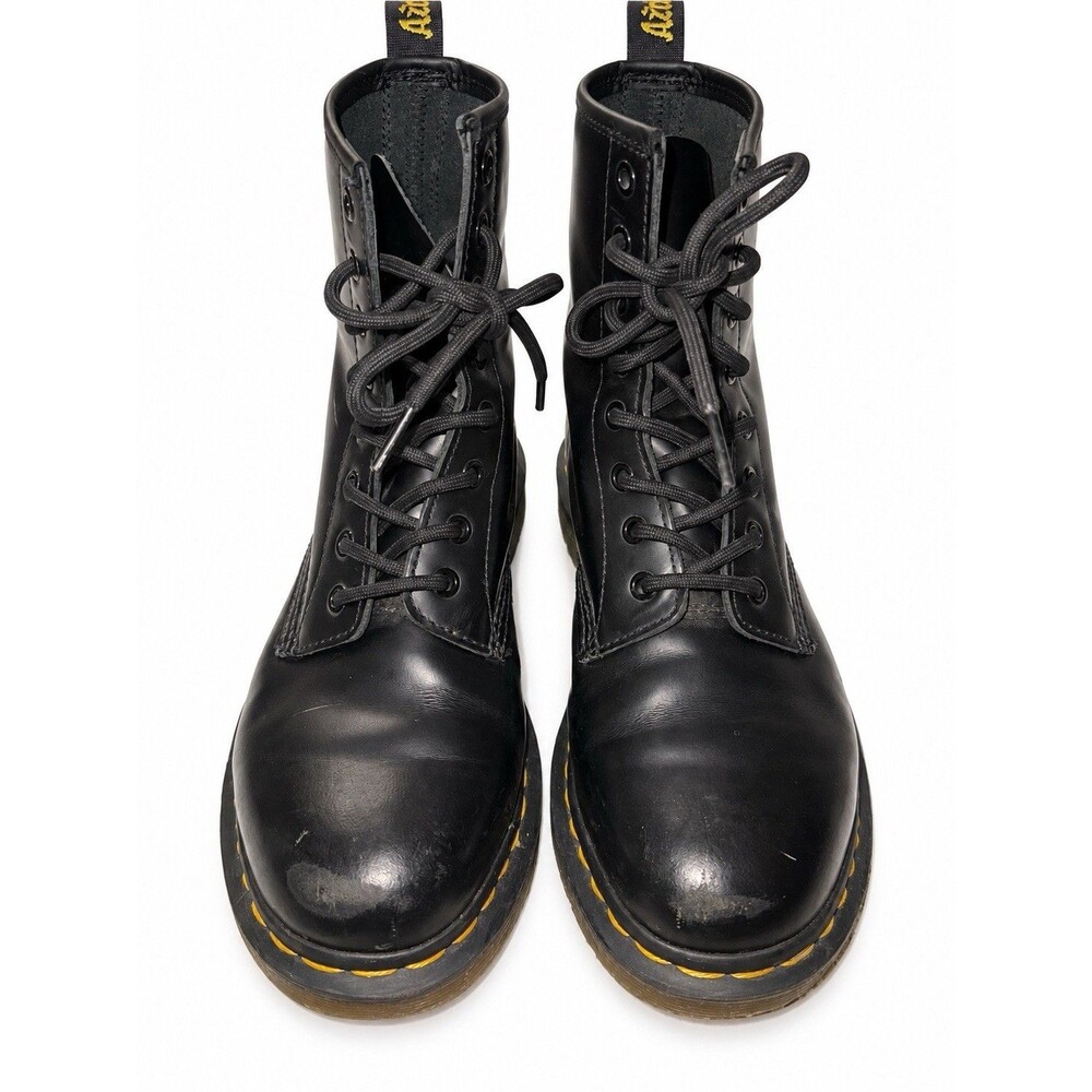 Dr. Martens Black Combat Boots Lace-Up Round Toe US 9 UK 7 EU 41